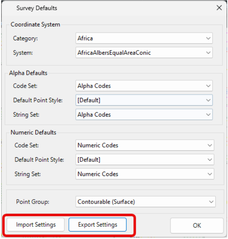 Survey Defaults ss01